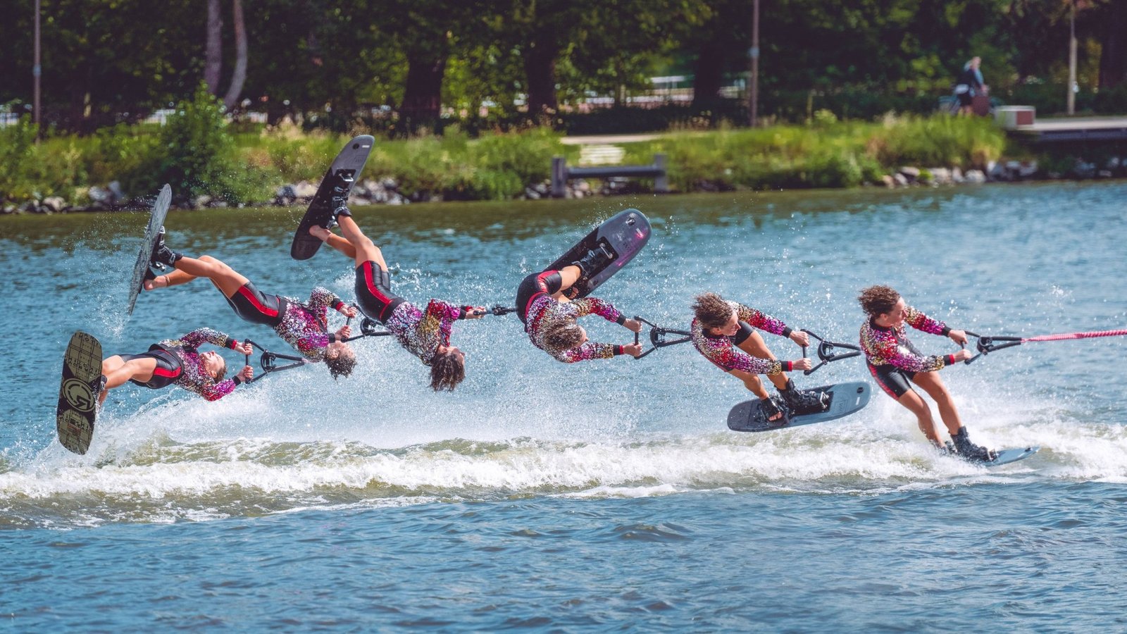 Figure sportive au festival du lac à Vichy